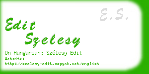 edit szelesy business card